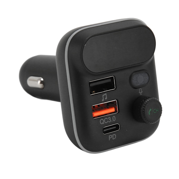 Auton FM-lähetin Bluetooth 5.0 USB Monitoiminen Handsfree-puhelu Radiovastaanotin Puhelimen Lataus Ajoneuvoille