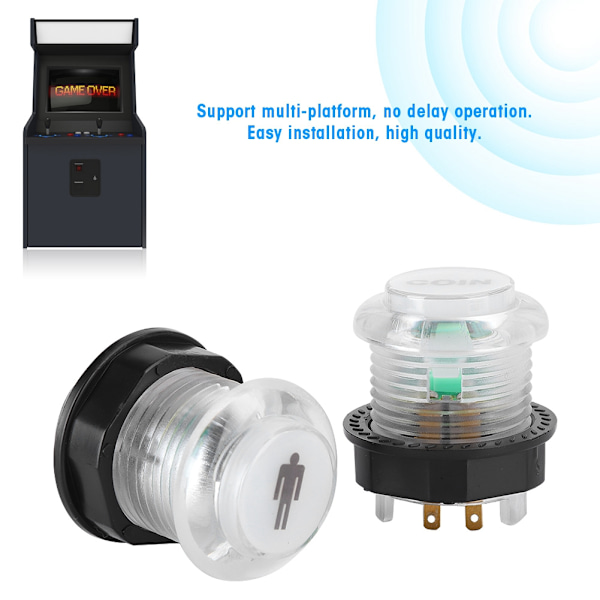Plast Hårdvara DIY Arkadspel Joystick Knapp Kabel Kit Fighting Special Konfiguration
