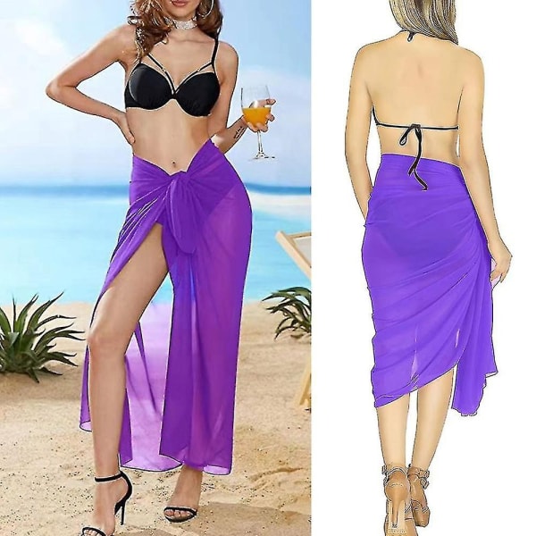 Dame Beach Cover Blød Sarong Badedragt Pareo Cover Up Badetøj