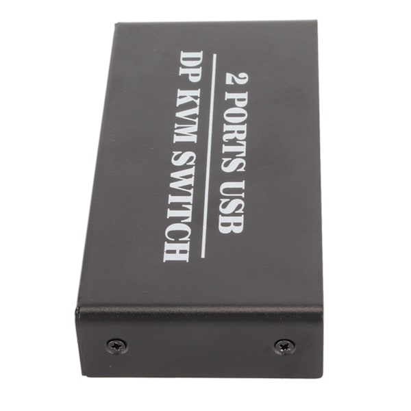 DisplayPort KVM-bryter 2 porter 4K 60Hz Dual Mode Aluminiumlegering Plug and Play KVM-switcher for tastatur mus 100‑240V EU-plugg 100‑240V