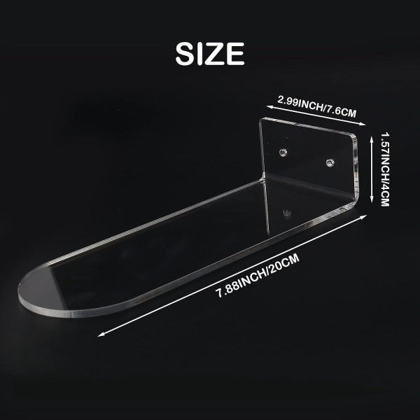 Flytende skohyller i klar akryl - sett med 6 | Veggmontert skjerm for sko og joggesko