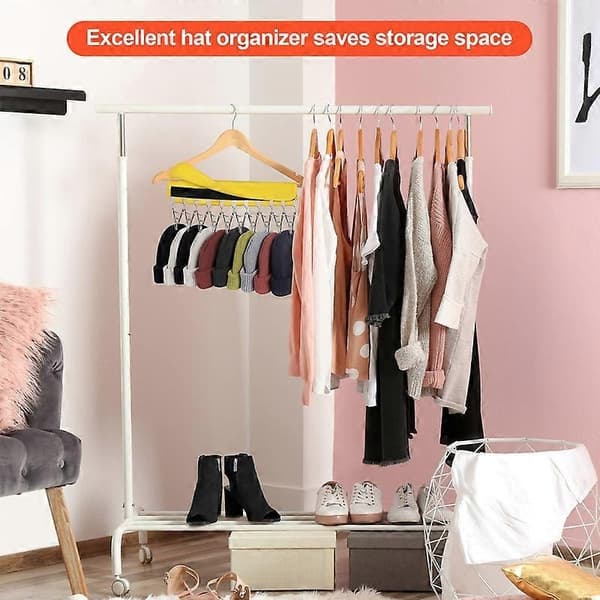 Hat Rack for Baseball Caps, Hat Organizer for Hangers, Room, Wardrobe