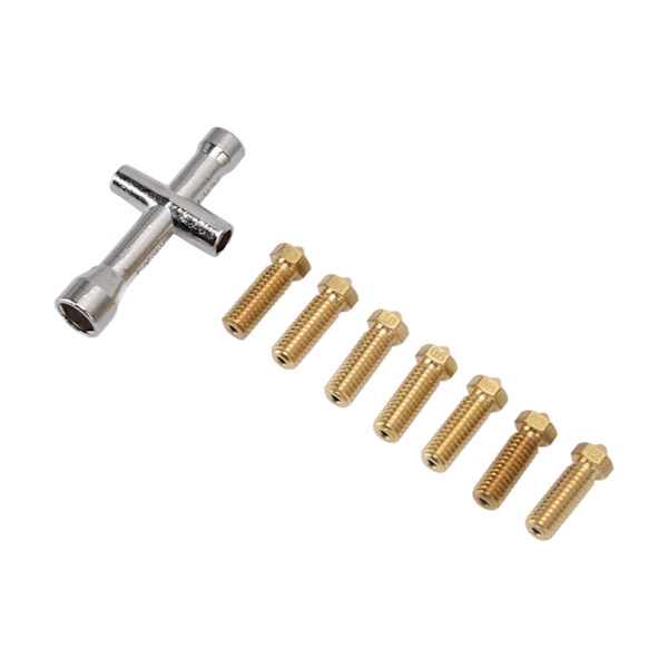 3D-skrivarmunstyckessats Mässing Extrudermunstycken Skrivare Tillbehör 0,2 mm 0,3 mm 0,4 mm 0,6 mm 0,8 mm 1,0 mm 1,2 mm