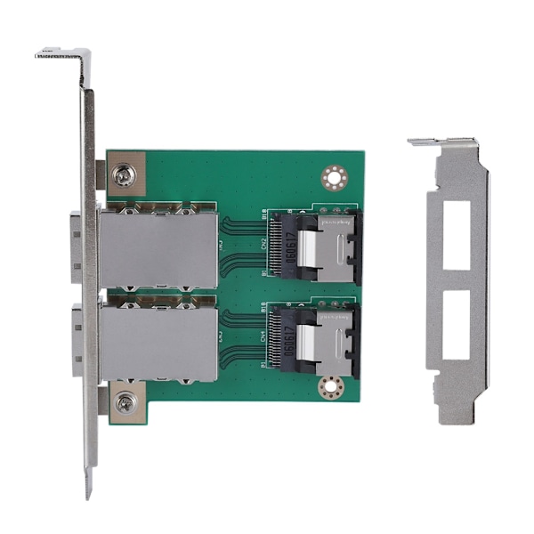 Dual Mini SAS 36P-26P SFF8087 - SFF-8088 palvelinsovitinkortti 8088-8087 muunnin PCI-kiinnike