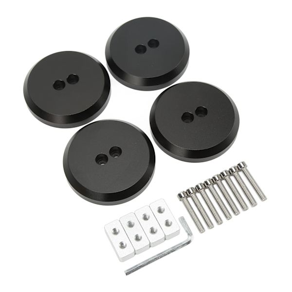 4 st Aluminium Jack Pad Adapter Svart Stark Styrka Anodiserad Yta Svart Ersättning för Corvette C5 C6 C7 C8