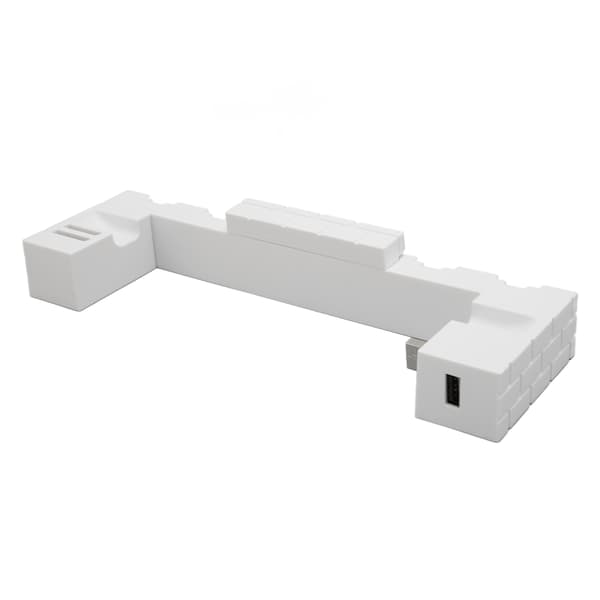 til Switch Opladningsstation Sikkerhedsbeskyttelse Controller Oplader Dock Station til Joycon Oplader Op til 4 stk til Switch OLED Hvid