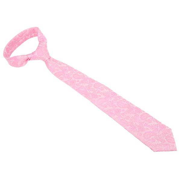 Herr Slips Näsduk Set Rosa Tryck Klassisk Stil Slips Näsduk Kit för Affärsmöten Fester Bröllop
