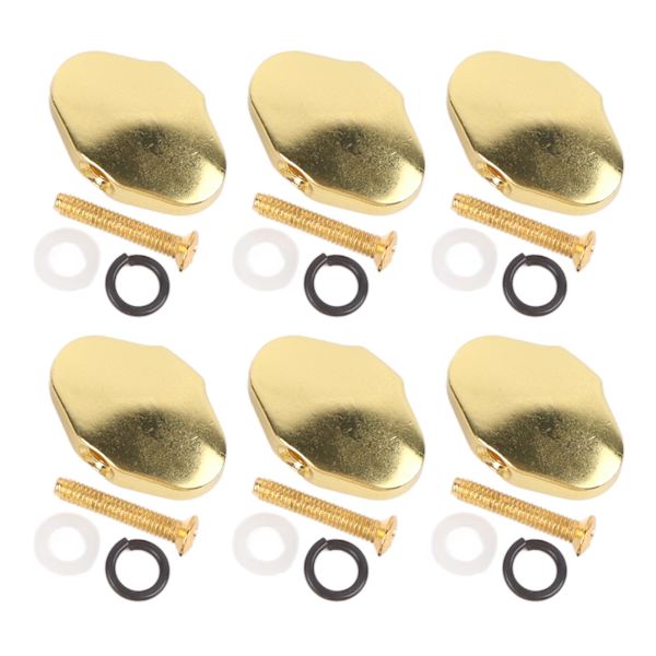 6 stk Guitar Tuning Peg Tuner Maskinhovedknop med skruer og skiver til elektrisk guitar guld