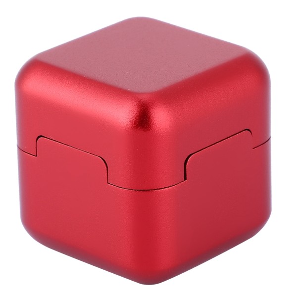 Bärbar Mini Cue Tip Krithållare i aluminium Biljard Pool Chalks Case (röd)