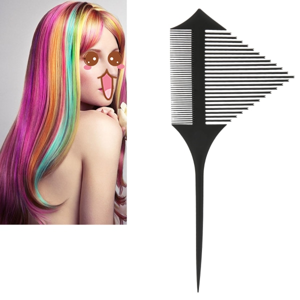 Salon Hair Coloring Comb - Profesjonelt stylingverktøy for fremheving, veving og seksjonering av hår