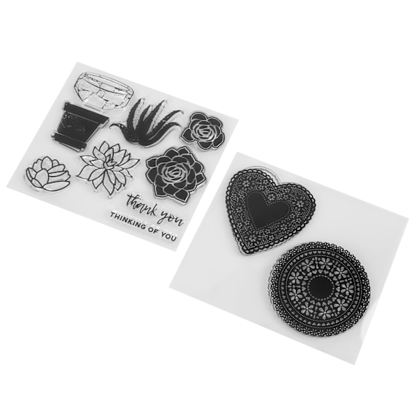 2 ark Klara Stämplar Klistra Upprepade Gånger DIY Korttillverkning Stämplar för Korttillverkning DIY Scrapbooking Journalföring