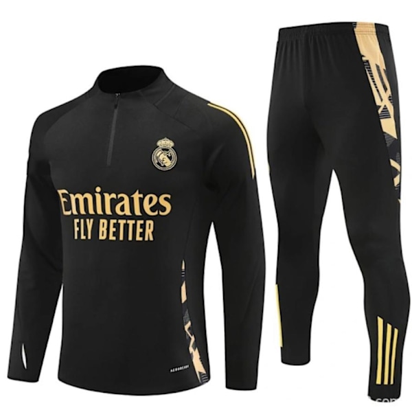 2425 sæson Real Madrid Marseille Atletico Manchester United Manchester City Portugal halvlang trøjesæt langærmet fodboldtræningsdragt WHITE 18