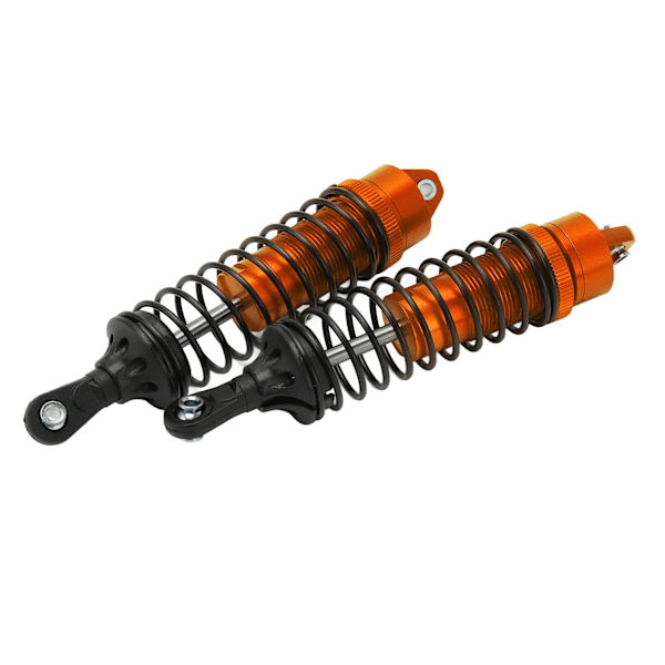 2 kpl alumiiniseos etu- ja takaiskunvaimentimet JLB 1/10 autojen ja kuorma-autojen sarjaan, oranssi