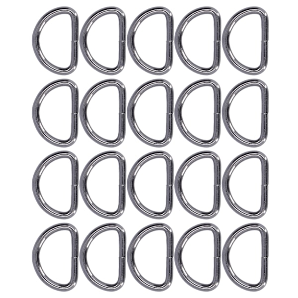 20 stk. D-ringe 4x38x23mm Stærk struktur Bredt anvendt Elegant udseende DIY-håndværk til tasker Punge Armbånd Våben Farve
