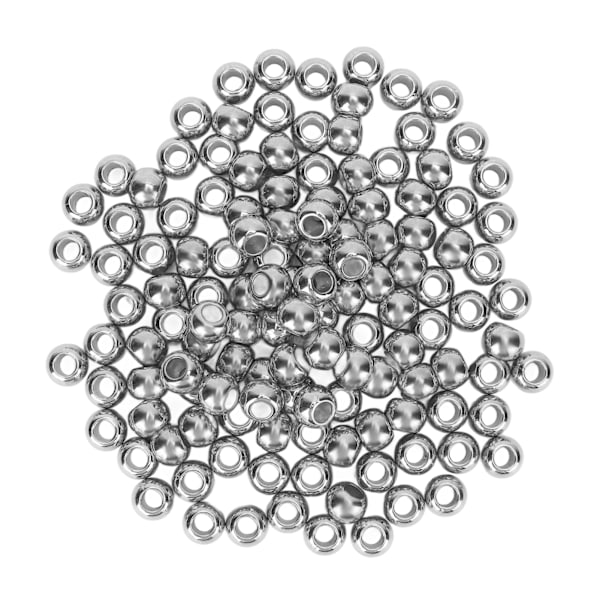 200 stk. Resin Perler Bred Anvendelse Blank Overflade Robust Holdbar Livlig Farve Håndværksperler til Smykker Tøj Taske 12mm Sølv