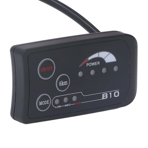 36V 48V S810 LED Display Panel til Elcykel 4-tråds Cykelmodifikation LED Kontrol Display Måler SM Stik