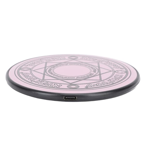 Magic Array Trådløs Oplader 20W Hurtig Trådløs Opladningspude med Åndedrætslys Effekt Sakura Pink Desktop Stil