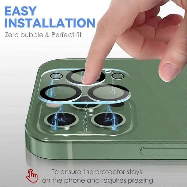 Camera Protector for iPhone 14 Pro/iPhone 14 Pro Max HD Clear Silk Print Lens Film with Cleaning