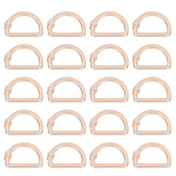 20 stk. Metall D-ringer Serpentin Lukkede D-ringer Spenne Sink Legering DIY Veske D-ringer for Bagasje Håndveske Stropper