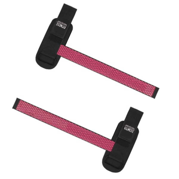 2 st Handledbands för Viktlyftning Svart och Roseröd Bomullsnylon Silikon Halkskyddande Handledsband för Fitness