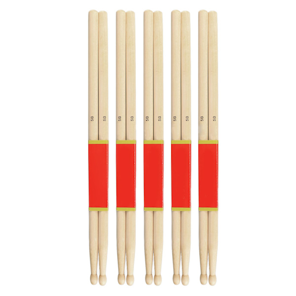 12 par Maple Drum Stick 7A Trätrumstick för nybörjare Student Rockband Percussion Tillbehör