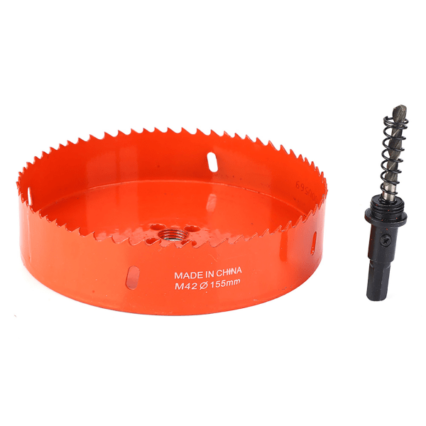 M42 Bi Metal Hole Saw Holesaw Cutter Cutting Drill Bit for Metal Sheet Wood Plastic(155mm)