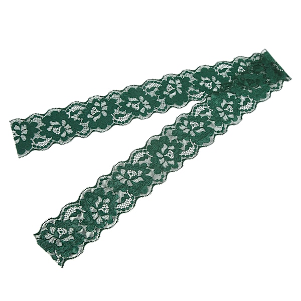 Spetsband 10yd Långt 2.6in Brett Mjukt Hudvänligt Hållbart Lätt att Klippa Bred Användning Elegant Stil Sömnadsspets Svartaktigt Grön