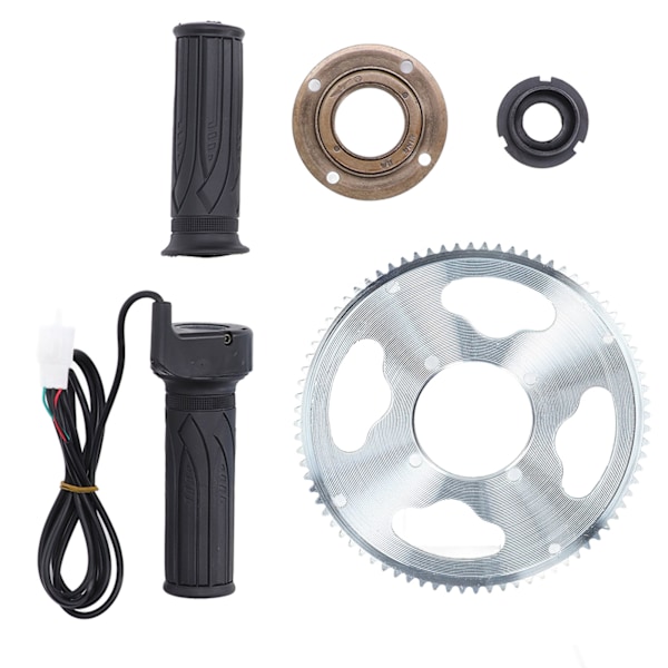 80T 25H 54mm Sykkelkrans Svinghjul Adapterkontakt Vridgassgrep for landeveissykkel