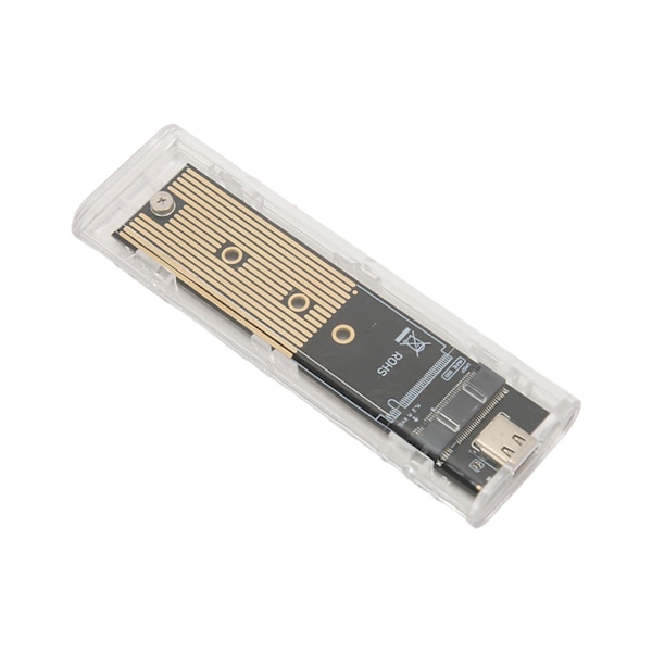 M.2 NVMe SATA SSD-kabinett NVMe til USB C 3.1 10 Gbps Transparent Kabinett Støtter M‑Key B+M Key UASP Trim for 2230 2242 2260 2280 SSD