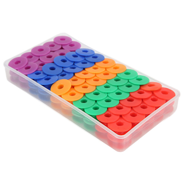 100 stk. Spoler Fargerike Premium Plast Solid Holdbar Bred Anvendelse Tidsbesparende Plastspoler