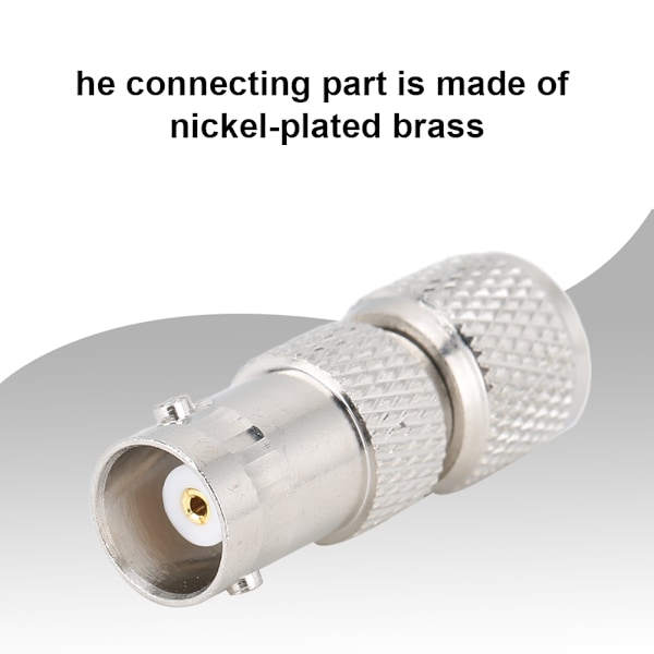 2 st Koaxialadapter Nickelpläterad Mässingskontakt BNC Hona till mini UHF RF-kontakt
