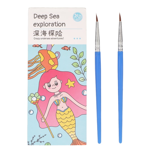 Fickmålarbok Tecknad tema Färgigenkänning Hand Ögonkoordination Vattenmålarbok för barn Dagis Deep Sea