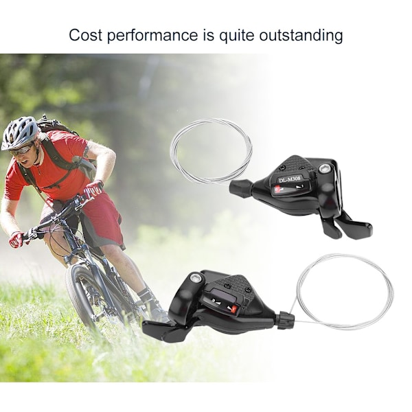 1 par triple speed cykel gearskifter venstre/højre gearskifter (3x8 hastighed)