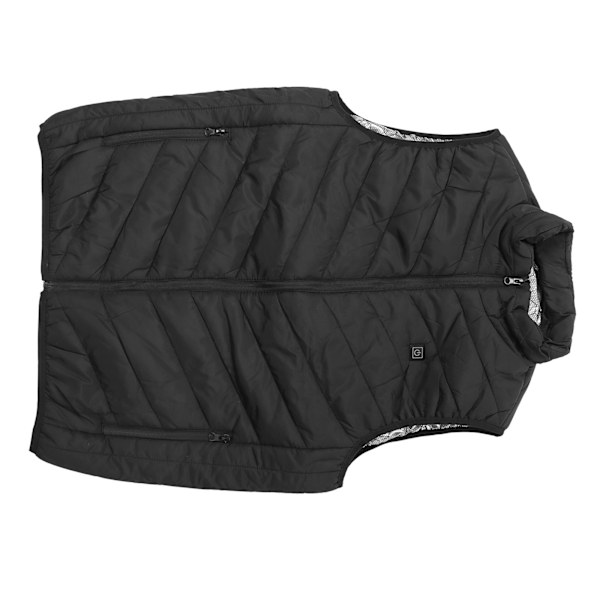 Opvarmet Vest Single Control 9 Zone Intelligent Tykkelse Varmt Elektrisk Opvarmet Jakke til Vinter Sort 4XL