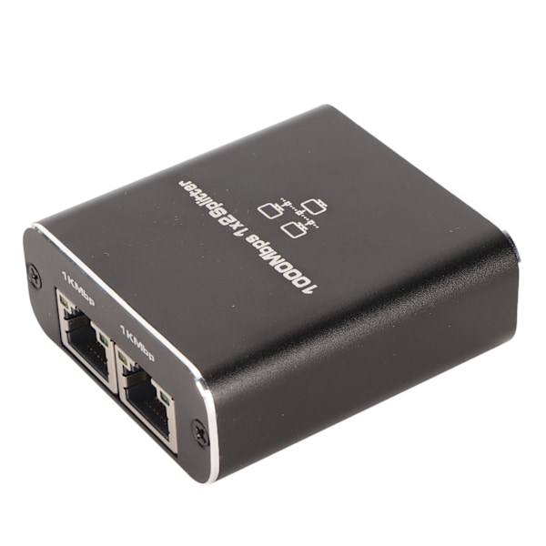 Ethernet Splitter RJ45 Netværksport 1 til 2 Porte Aluminium Legering Gigabit Netværksswitch 1000Mbps