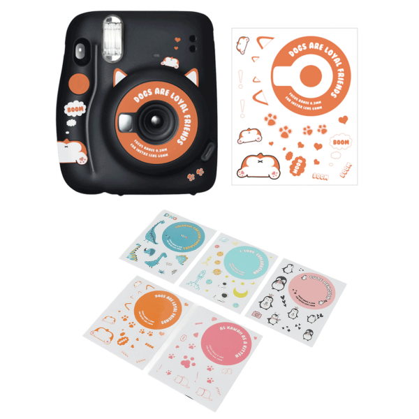 Söta tecknade DIY-klistermärken - Space Animals-serien för Fuji Instax Mini 11-kamera