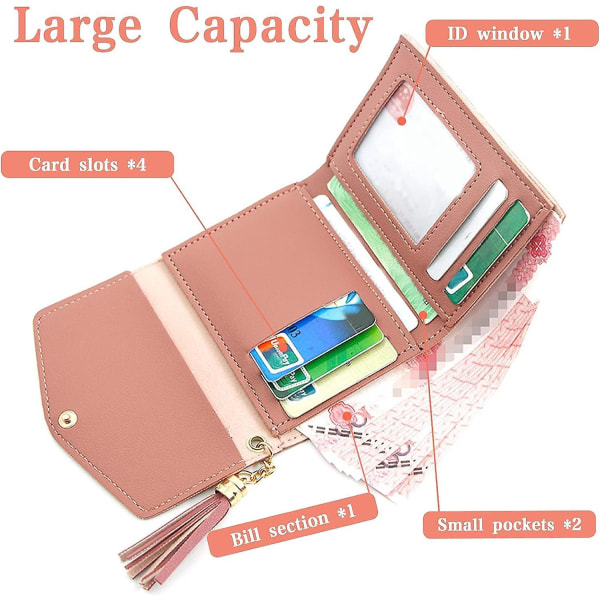 Kvinders tegnebogssæt - Stilfuld og kompakt kortholder med blødt syntetisk læder