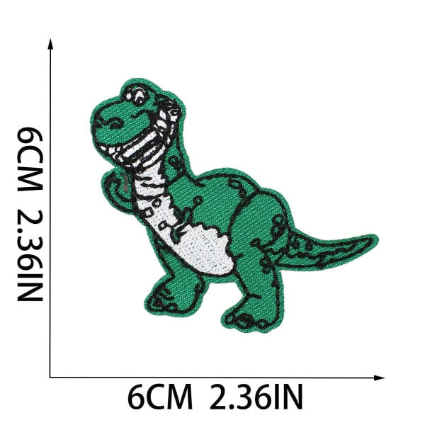 26 deler Dinosaur påstrykningsbroderte merker for å sy merker på klær, ryggsekker, jeans, hatter, samt for reparasjon og dekorering