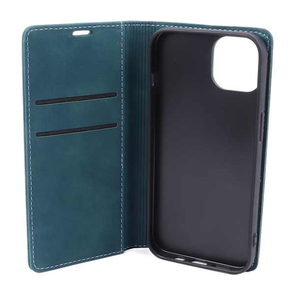 Wallet Case med Kortholder PU Læder Støtteben Kort Slots Case Holdbart Stødsikkert Telefon Cover Fuld Beskyttelse Blå til IPhone 11