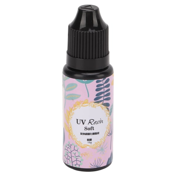 UV Resin Sikker Ikke-giftig Hurtigherdende Høy Transparens Mindre Krymping Lekkasjesikker UV Epoxy Resin for DIY Smykkefremstilling 15g