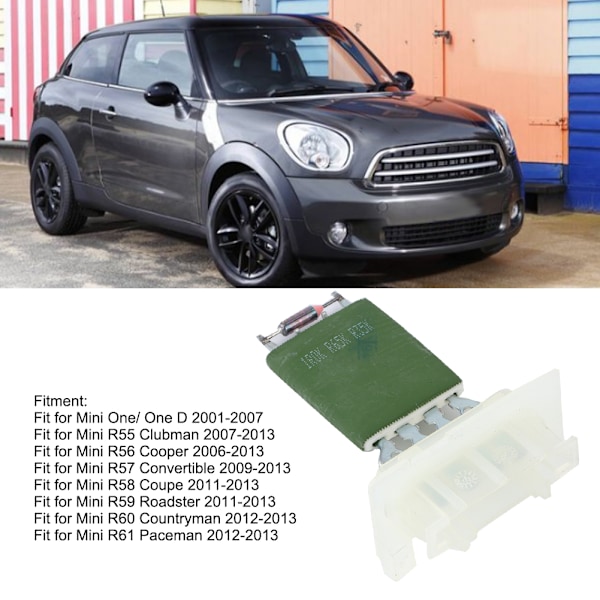 Blæsermotorvarmemodstand 64111499121 Passer til Mini R55