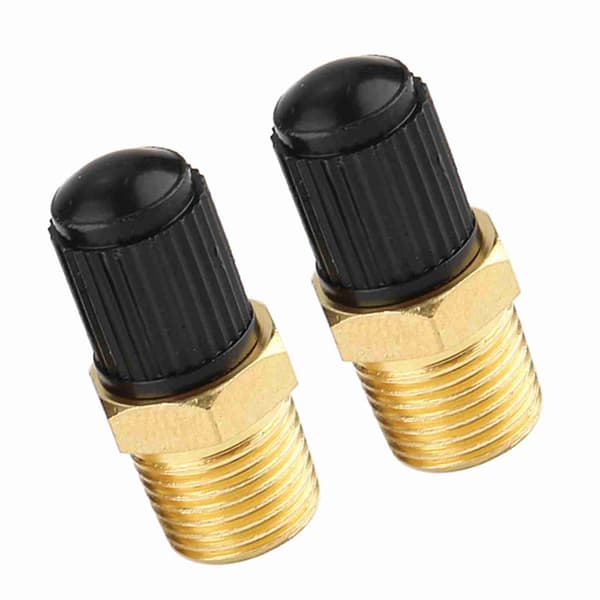 2 stk 1/8\" NPT MPT messing luftkompressortank påfyllingsventil