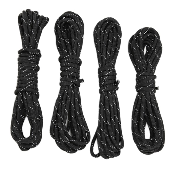 4 stk Paracord-reb reflekterende multifunktionelt fugtsikker korrosionsbeskyttende slidstærkt Guyline-telttov til camping