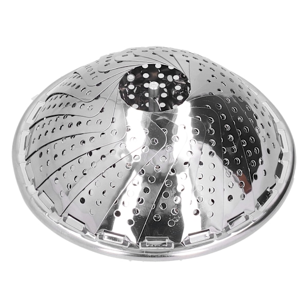 Rustfritt stål dampkurv 28 cm diameter sammenleggbar dampstativ for hjemmet