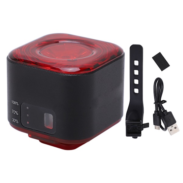 Smart Cykel Baglygte IPX6 Vandafvisende USB Opladbar Intelligent Induktion Cykel Baglygte til Mountain Road Bikes