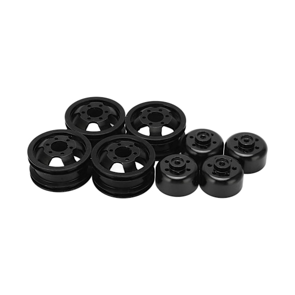 RC hjulnav i aluminiumlegering til WPL Fj40 C14 C24 B14 B24 B16 B36 1/16 modelbil Sort