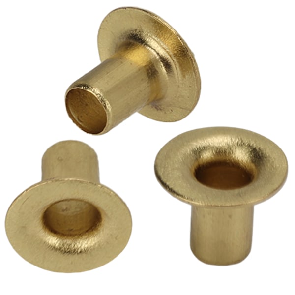 500 st Ihåliga Nitar 65 Koppar Släta Ytor Enkel Installation Klädnitar för DIY Hantverk 2.3x4x5mm
