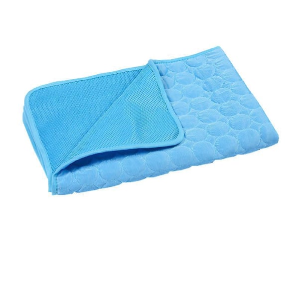 Kylmatta för hundar - Tvättbar issilkesdyna för kennel, soffa, säng - Blå XS 40x30cm