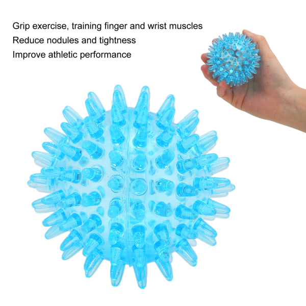 Spiky Ball Hollow Pehmeä läpinäkyvä voimaa palauttava harjoitus Stress relief hierontapallo käden ranteeseen 6cm