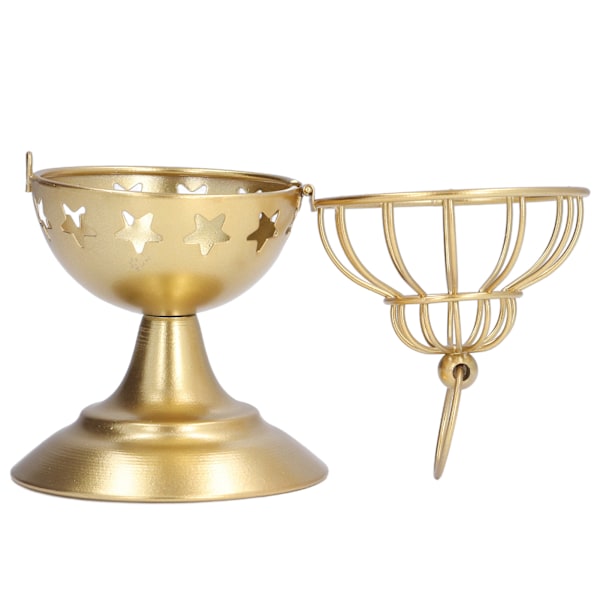Guld Ljusstake Fågelbursstil Premium Metall Robust Hållbar Bred Användning Enkel Rengöring Votivljushållare Typ A